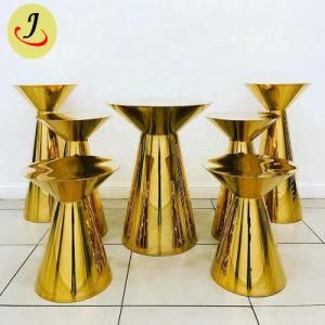 Gold Stainless Steel Metal Bar Table