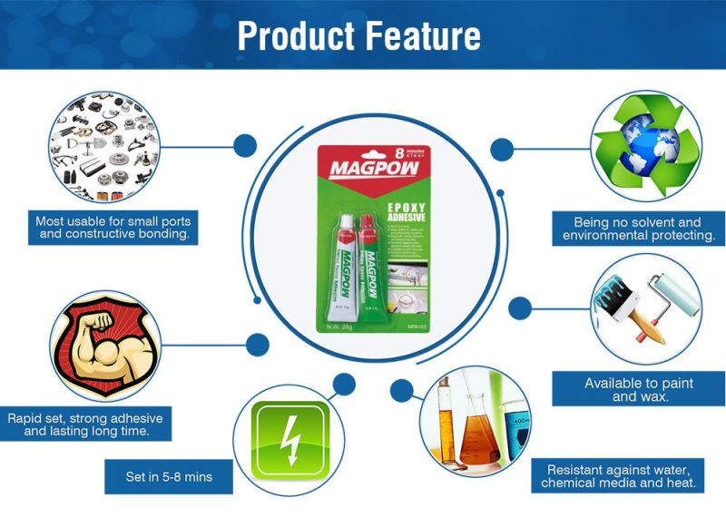 Magpow 5-8 Mins Epoxy Adhesive Top Grade Economical Environmental Epoxy Steel