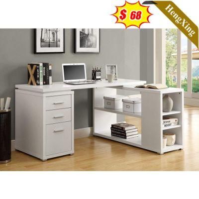 Wooden Home Office Laptop Furniture Standing Adjustable L Shape Study Desk Computer Table