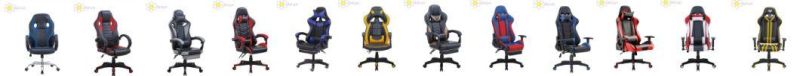 2021 Free Sample Customized White Leather Blue Light Sillas Gamer LED RGB Gaming Chair