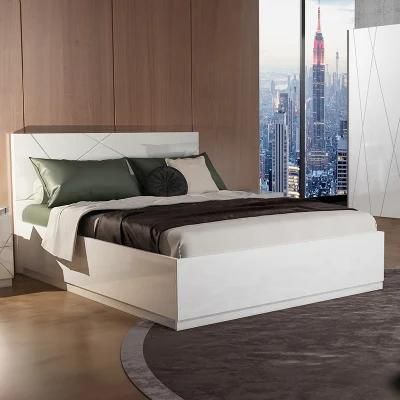 Modern Simple Design Home Furniture Set White High Gloss Bedroom Furniture