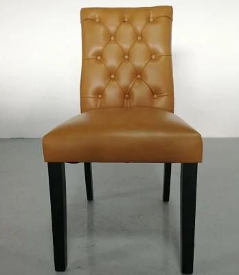 Classic Home Furnture Tufted Buttom Leather Back Dining Chair