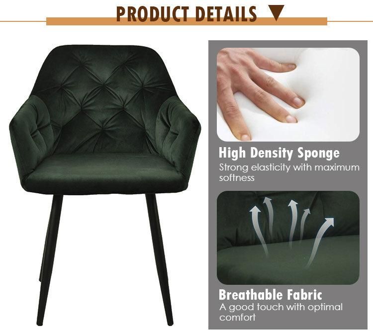 Hot Sale Simple Modern Design of Velvet Dining Chair Style Velvet Dining Room Chairs Modern Leather