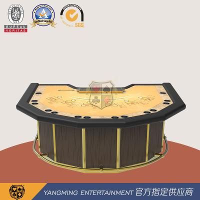 Customized Polygonal Poker Table for Private VIP Clubs Italian 5-Card Poker Tournament Game Table Ym-Bj03