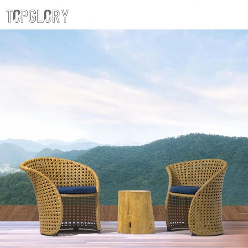 Hot Sale New Design Modern Hotel Outdoor Patio Rattan Garden Furniture High Back Chair