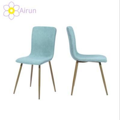 Restaurant Furniture Living Room Sets Metal Legs Design Gray Modern Fabric Dining Chairs