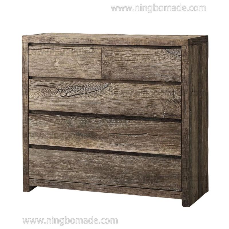 Rough-Hewn Planks Furniture Rustic Nature Reclaimed Oak Single Chest of Drawers