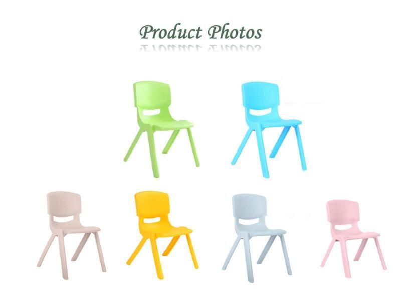 Wholesale Home Furniture Thickened Plastic Kindergarten Bench Frosted Backrest Dining Chair