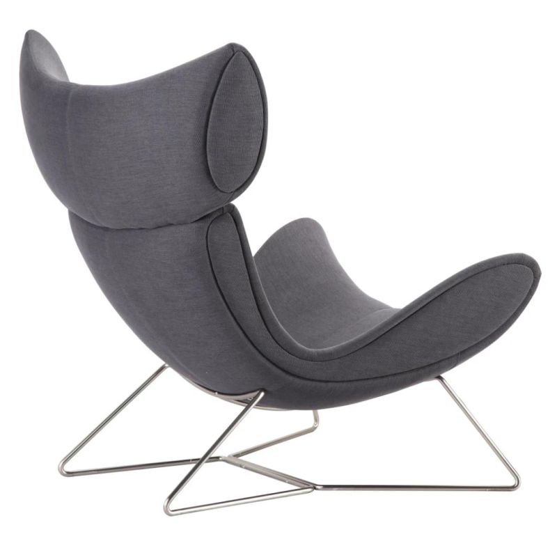 Fiberglass Designer Leather Imola Egg Chair Lounge