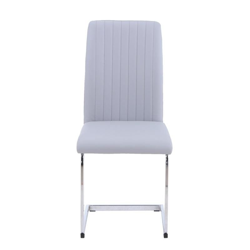 Upholstered PU White Nordic Cheap Indoor Home Furniture Dining Chair