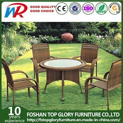 Rattan Wicker Patio Furniture Garden Dining Table Set (TG-568)