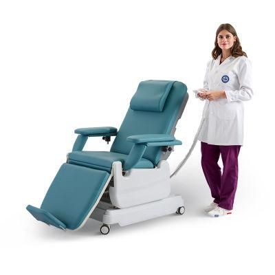 Ske-120A Multi-Function Movable Blood Drawing Donate Hemodialysis Chair for Hospital