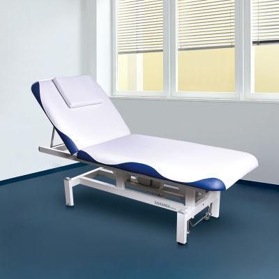 X26 Saikang 2 Function Adjustable Exam Couch Bed Stainless Steel Foldable Electric Patient Hospital Clinic Examination Table
