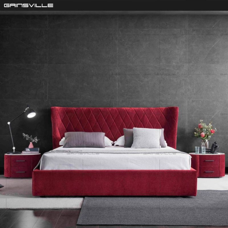 Modern Bedroom Furniture Leather Bedroom Upholstery Bed in New Design