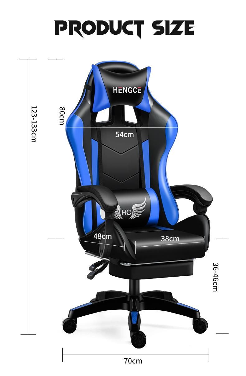 New High Back Speaker Leather CE Approval Gaming Chair with Headrest