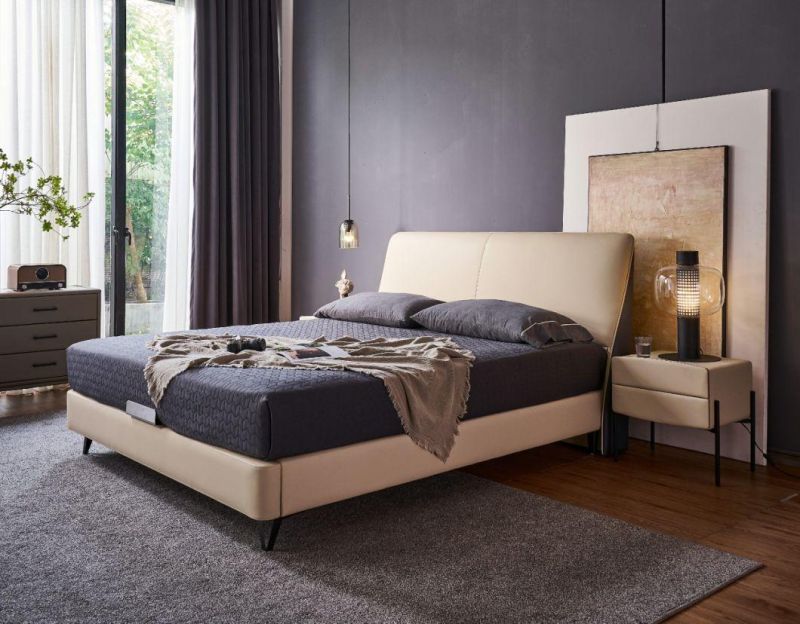 Modern Home Furniture Bedroom Bed Bedroom Sets King Bed Leather Beds a-Mf002