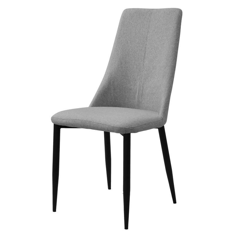 Customization Black Fabric Metal Legs Dining Chair for Home Restaurant Furniture