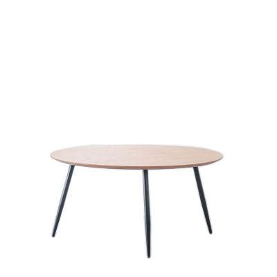 Wholesale Home Living Room Furniture MDF Top Round Table with Metal Leg for Cafe Table Side Table