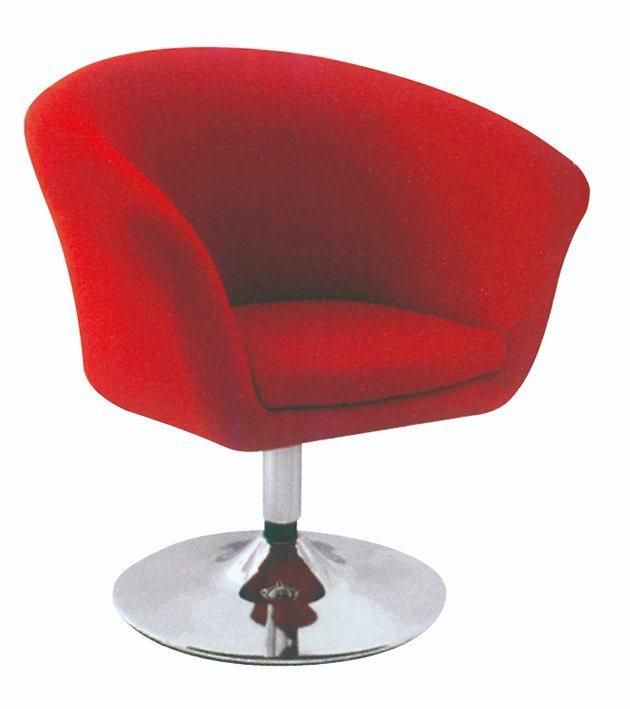 Red Color Short Gas Lift Chrome Base Bar Stool