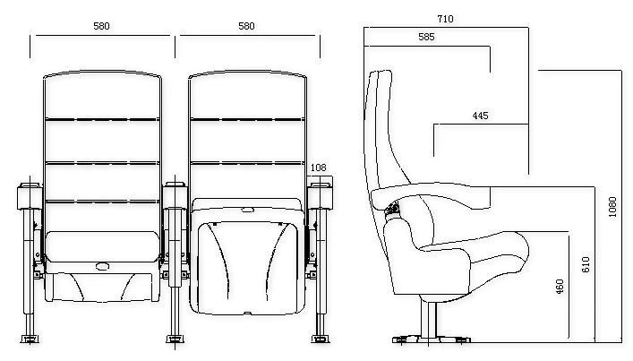 Luxury Church Stadium Office Auditorium Home Cinema 3D Theater Chair