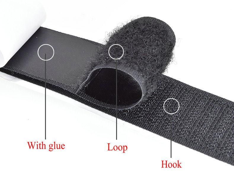 Eco-Friendly Magic Tape Double Side Adhesive Hook Loop Tape