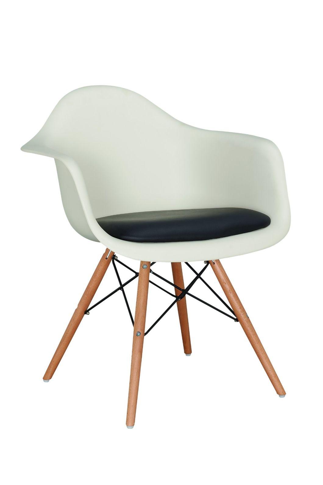 White PP with Black PU Cushion Bar Chair