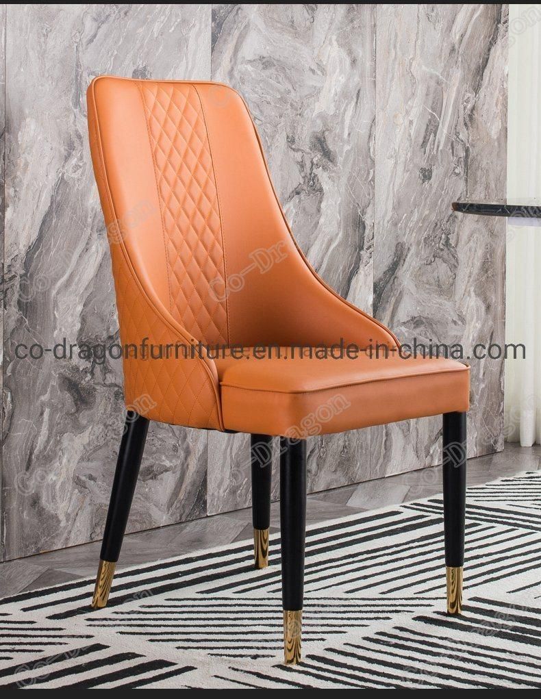 Modern Metal Wood Wholesale Leather Dining Chair for Home Furniture