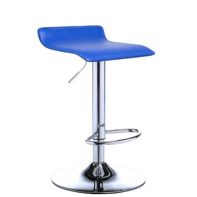 Rotating High Bar Chair with Foot Rest Europe Style Cheap Faux Leather Adjustable Bar Stool