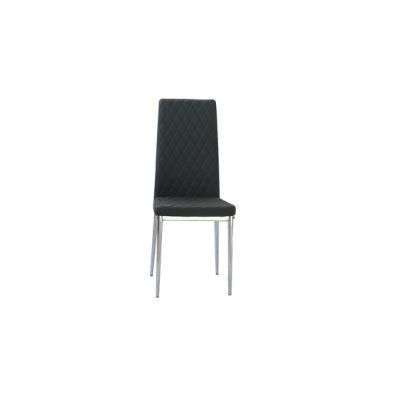 Modern High Quality Furniture Diamond-Type PU Leather Dining Chair with Metal Legs