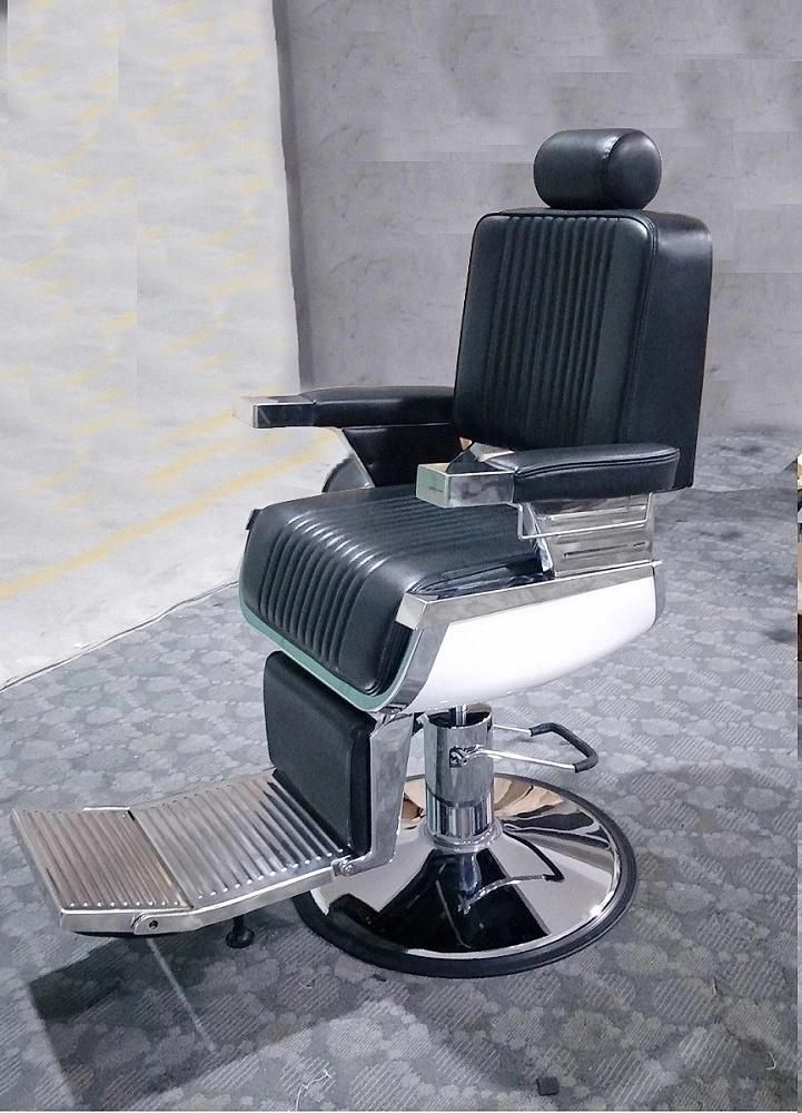 Hl- 9207b Salon Barber Chair for Man or Woman with Stainless Steel Armrest and Aluminum Pedal
