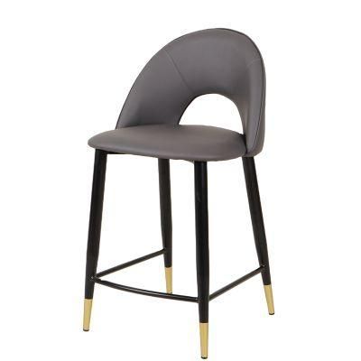 Hot Sale Modern Fabric High Bar Stools PU Leather Bar Chair for Kitchen Bistro Restaurant Coffee Shop Use