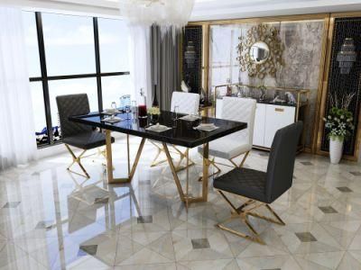 Wholesale Stainless Steel Furniture Modern Luxury Restaurant Dining Set for Hotel