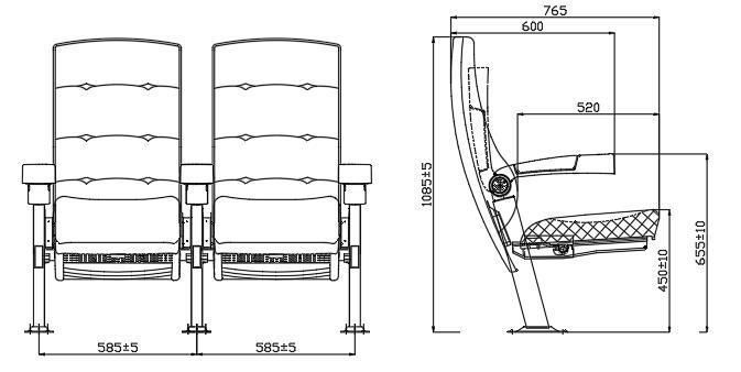 Home Cinema Leather Home Theater VIP Theater Movie Auditorium Cinema Seat