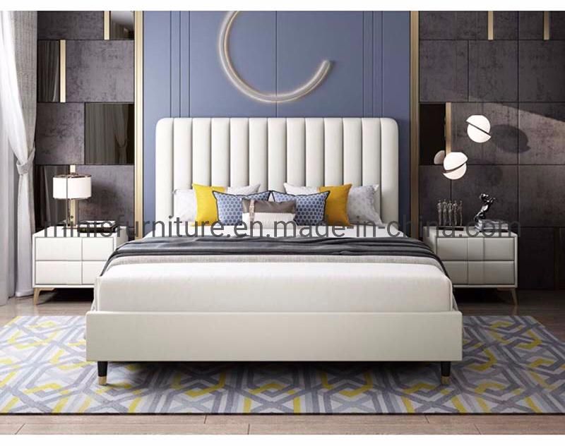 (MN-MB89) Factory Wholesale Price Home/Hotel Bedroom Furniture King Queen Size Leather Bed