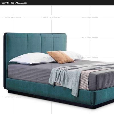 Custom Modern Design Fabric Cover Double Bed Bedroom Furniture Set Made in China