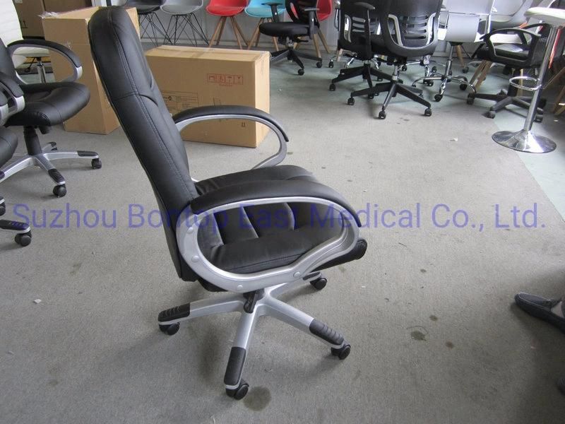 Beautiful Modern Swivel Office Chair with Good PU Leather and Chromed Frame