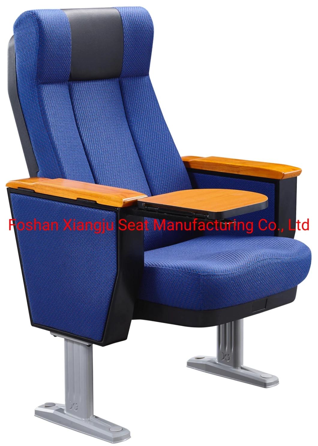 Concert Assembly Hall Foldable Church Used Auditorium Chairs Wooden Armrest, Fabric Auditorium Seating Price