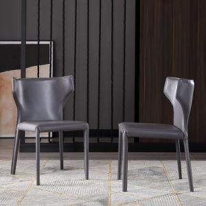 Luxurious Popular Design Leather and Metal Legs Dining Chair in Low Price for Home Using