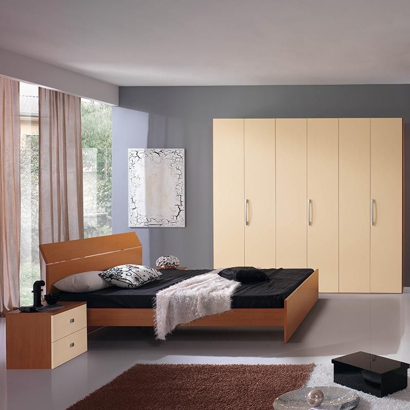 Home Furniture Modern Bed Furniture Bedroom Sets 4 Door Wardrobe