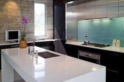 New Products Quartz Stone Slab for Kitchen Cabinet Worktop Work Top Solid Surface White Artificial Marble Countertop