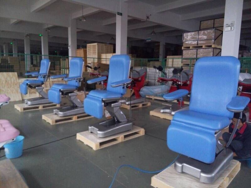 Healthward PU Leather Hospital Chair Metal Patient Medical Blood Donation Chair with Cabinet