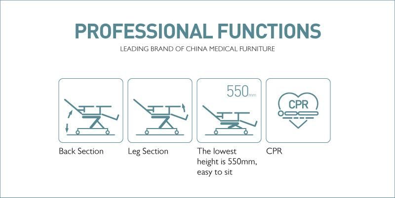 Ske-120A Multi-Function Movable Blood Drawing Donate Hemodialysis Chair for Hospital