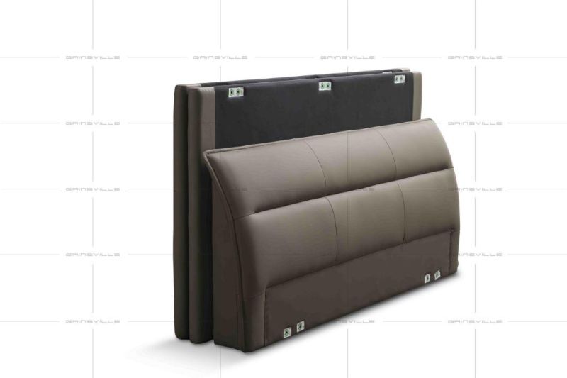 Chinese Modern Design Furniture Soft Leather Bed Bedroom Furniture Set