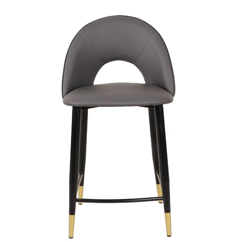 Hot Sale Modern Fabric High Bar Stools PU Leather Bar Chair for Kitchen Bistro Restaurant Coffee Shop Use