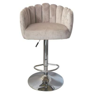 Large Size Wide Cushion Accent Bar Chair with Footrest