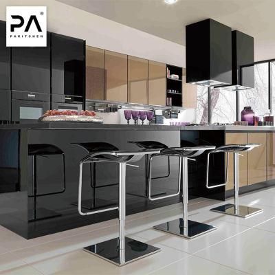 Home Furniture Modern Kitchen Design Australian Style Kitchen Cabinet High Glossy Black Kitchen Type