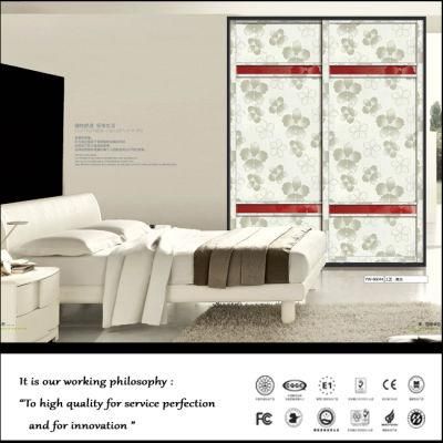 Fashion Flowery White Lacquer Wood Wardrobe