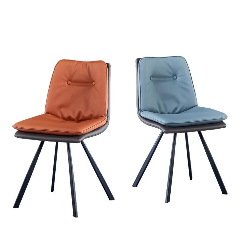 China Wholesale Home Furniture Soft Upholstered Backrest Leather Dining Chairs