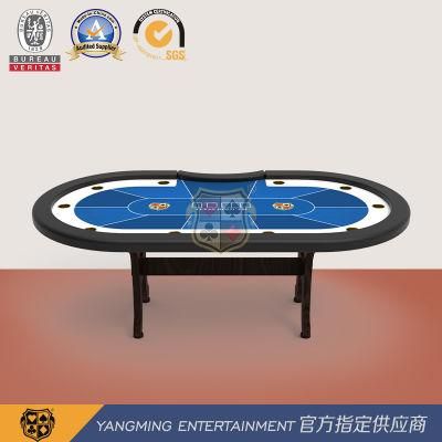 Upgrade Custom-Made 10-Person Simple Folding Texas Hold&prime; Em Entertainment Game Table Design Ym-Tb01