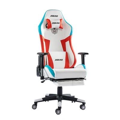 Hot Sale Ergonomic Adjustable Metal Frame PC Racing Computer Reclining Leather Silla Gamer LED Gaming Chair with Footrest